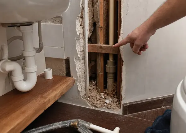 Teste do hidrômetro para vazamento oculto Hidrômetro sendo observado durante teste de consumo