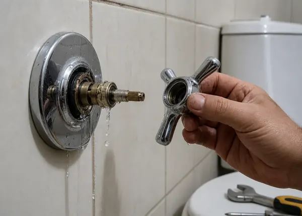 Reparo de registro hidráulico embutido